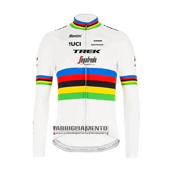 Abbigliamento UCI Mondo Campione Trek Segafredo 2020 Manica Lunga e Calzamaglia Con Bretelle Bianco - Clicca l'immagine per chiudere